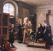 Carl Christian Vogel von Vogelstein Ludwig Tieck sitting to the Portrait Sculptor David dAngers Spain oil painting artist